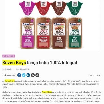 Seven Boys lança linha 100% Integral – Newtrade