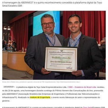 Plataforma digital da Toyo Setal Empreendimentos/ Estaleiros do Brasil recebe homenagem – Dicas BH