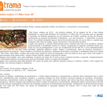 Gimba realiza 1ª Bike Tour SP – Maxpress