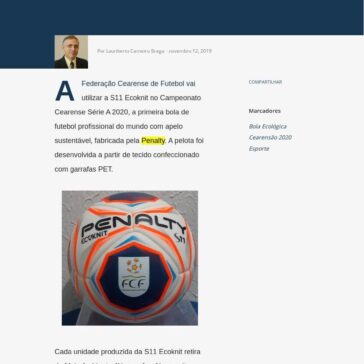 Bola do Cearensão 2020 será ecológica – Blog do Lauriberto