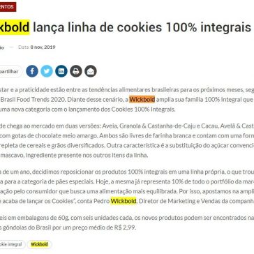 Wickbold lança linha de cookies 100% integrais – Distribuição