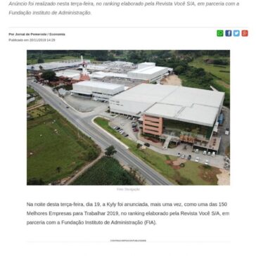 Grupo Kyly está entre as Melhores Empresas para Trabalhar 2019 – Jornal de Pomerode