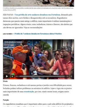 Trincas e janelas emperradas podem indicar problema em prédios; saiba quais são os sinais – O Estado de S. Paulo (On-line)