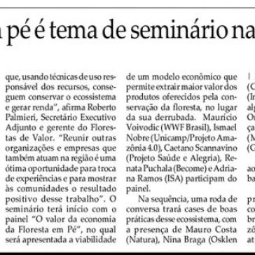 Economia da floresta em pé é tema de seminário na Amazônia – Jornal do Commercio