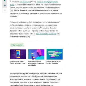 Veja como interfone do condomínio de Bolsonaro repassa chamada para celular- BOL Notícias