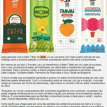 O Sorvete Los Los realiza parceria com novas marcas e se prepara para o verão – Portal Fator Brasil