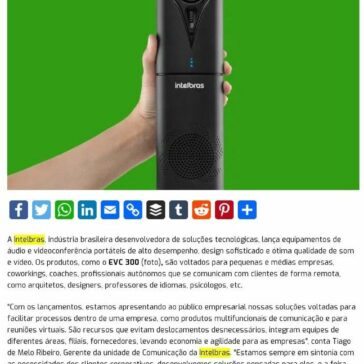 Intelbras lança equipamentos de áudio e videoconferência portáteis – Blog do Moreira