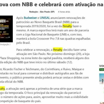 Penalty renova com NBB e celebrará com ativação na Centauro- MSN Brasil