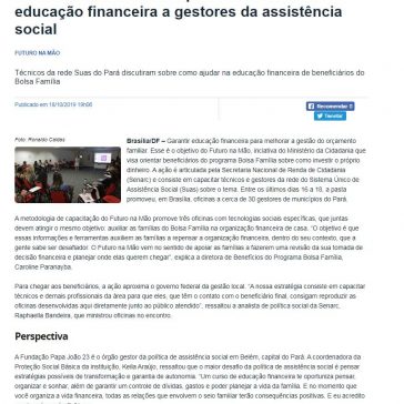 Ministério da Cidadania promove oficina de educação financeira a gestores da assistência social – Mds2