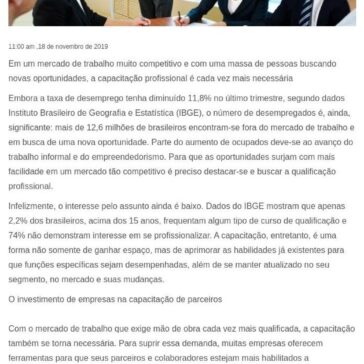 A importância da capacitação profissional em tempos de crise econômica – Perfil WE