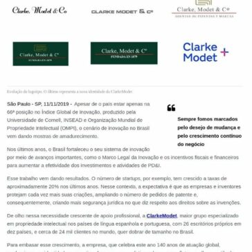 Empresa global aposta em reposicionamento de marca para crescer no mercado brasileiro de propriedade intelectual – Carlino Souza