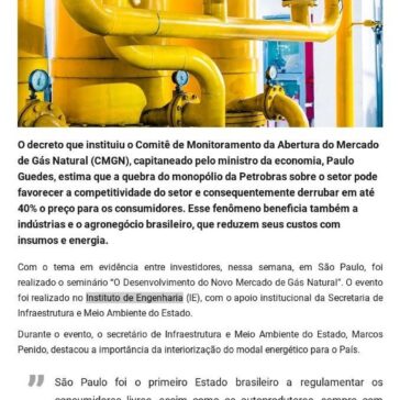 Redução no preço do Gás Natural favorece agronegócio, indústria e consumidores – Abisolo