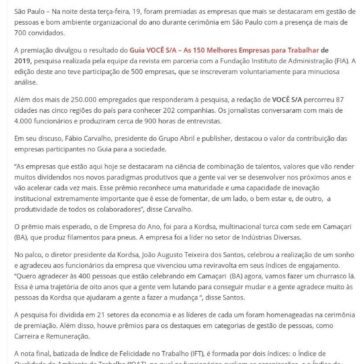 Conheça as 150 Melhores Empresas para Trabalhar em 2019 – Portal Varada