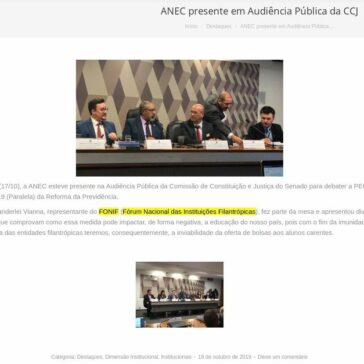 ANEC presente em Audiência Pública da CCJ – ANEC