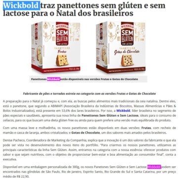 Wickbold traz panettones sem glúten e sem lactose para o Natal dos brasileiros – Guia GPHR
