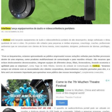 Intelbras lança equipamentos de áudio e videoconferência portáteis – Além do Click Tech