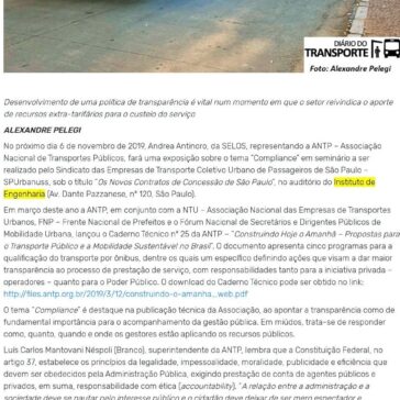 Evento do SPUrbanuss discutirá Compliance nas empresas de transporte coletivo – Diário do Transporte