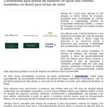 Empresa global aposta em reposicionamento de marca para crescer no mercado brasileiro de propriedade intelectual – Gazeta de Votorantim