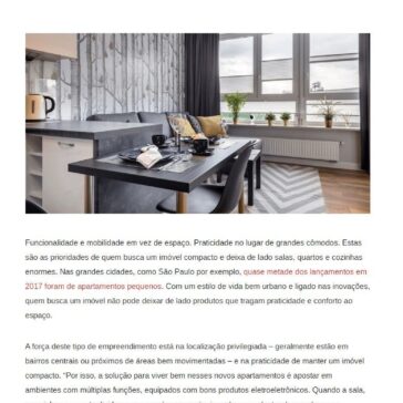 Especialista da Intelbras dá dicas de como utilizar a tecnologia para otimizar o espaço de pequenos apartamentos – Alex Ferraz