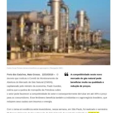 Redução no preço do Gás Natural favorece agronegócio, indústria e consumidores – Portal Aviação Brasil