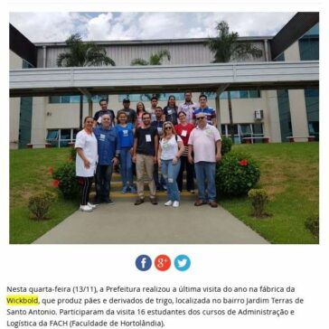 Prefeitura leva estudantes da FACH para conhecer Wickbold – Portal Hortolândia
