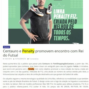 Centauro e Penalty promovem encontro com Rei do Futsal- Futsal em Pauta