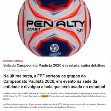 Bola do Campeonato Paulista 2020 é revelada; saiba detalhes – SPFC Notícias