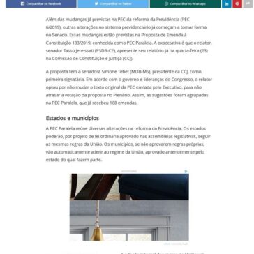 PEC Paralela vai ampliar alcance da reforma da Previdência – Diário do Poder