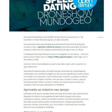 Oportunidade: Conecte-se para trocar experiências no setor de Geo e Drones – MundoGeo