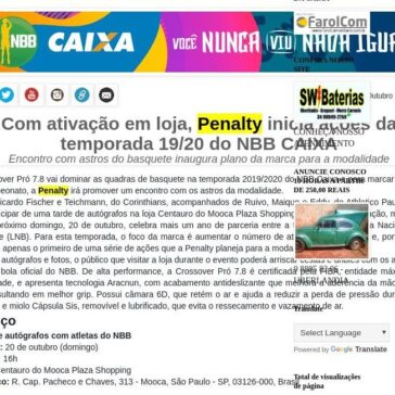 Com ativação em loja, Penalty inicia ações da temporada 19/20 do NBB CAIXA- Centralnews
