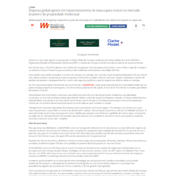 Empresa global aposta em reposicionamento de marca para crescer no mercado brasileiro de propriedade intelectual – Mundo do Marketing