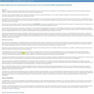 Empresa global aposta em reposicionamento de marca para crescer no mercado brasileiro de propriedade intelectual – Agência o Globo