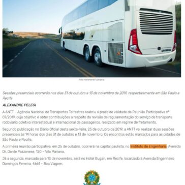 ANTT marca duas reuniões para debater a elaboração de novas normas para o fretamento interestadual e internacional – Diário do Transporte