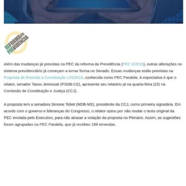 PEC Paralela vai ampliar alcance da reforma da Previdência – Diário de Joinville