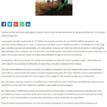 A grande oportunidade brasileira do século 21 – Eduardo Lafraia e Jorge Hori – Campo e Negócios