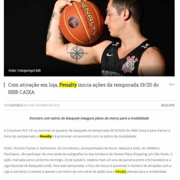 Com ativação em loja, Penalty inicia ações da temporada 19/20 do NBB CAIXA- Templo dos Esportes