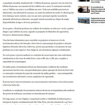 A grande oportunidade brasileira do século 21 – O Estado de S. Paulo (On-line)