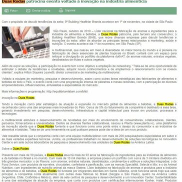 Duas Rodas patrocina evento voltado à inovação na indústria alimentícia – Maxpress Net