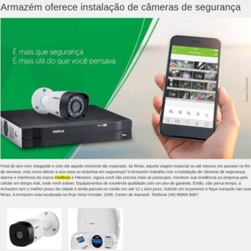 Armazém oferece instalação de câmeras de segurança – Ronda Policial