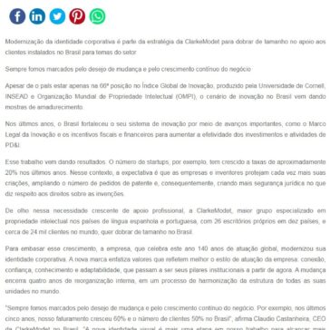 Empresa global aposta em reposicionamento de marca para crescer no mercado brasileiro de propriedade intelectual – SEGS