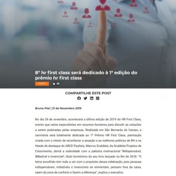 8° Hr First Class Será Dedicado à 1ª Edição Do Prêmio Hr First Class 6 – Rh Pra Você