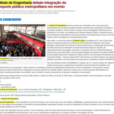 Instituto de Engenharia debate integração do transporte público metropolitano em evento – ABC do ABC