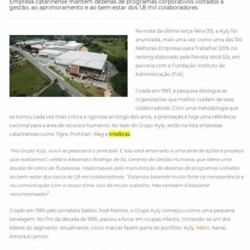 Grupo Kyly está entre as Melhores Empresas para Trabalhar 2019 – Mapa das Franquias