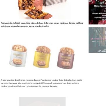 Natal: lançamento de panetones – Comida na mesa