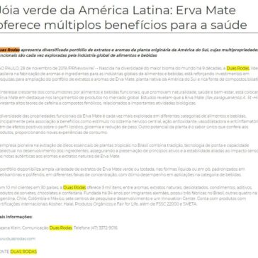 Jóia verde da América Latina: Erva Mate oferece múltiplos benefícios para a saúde – PR – Newswire BR
