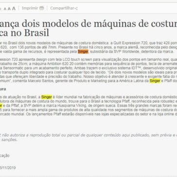 PFAFF lança dois modelos de máquinas de costura doméstica no Brasil – Textilia