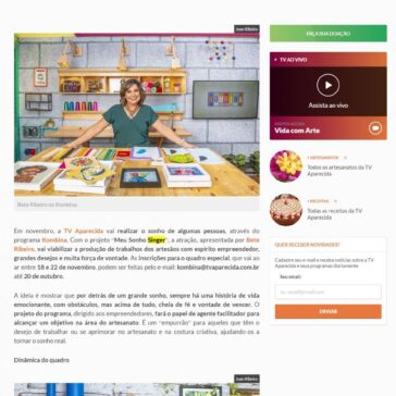 Kombina promove projeto “Meu sonho Singer” para ajudar empreendedores artesãos – A12