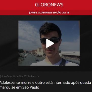 Adolescente morre e outro está internado após queda de marquise em São Paulo – Globo News