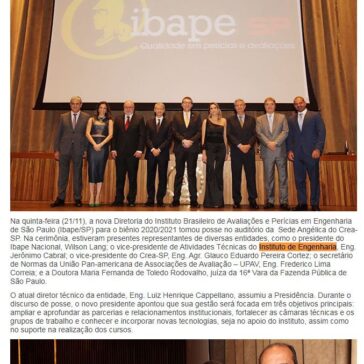 Ibape/SP empossa nova Diretoria – CREA-SP