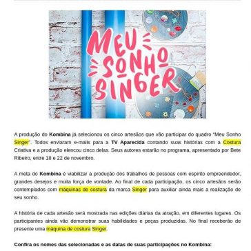 TV Aparecida seleciona cinco artesãos para projeto de incentivo ao empreendedor – Noticias da Tv Brasileira